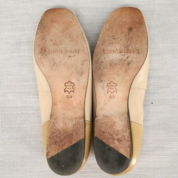 Enzo Angiolini Shoes Womens 5.5 M Leather Loafers Beige Liberty Flats Slip On - Picture 6 of 14